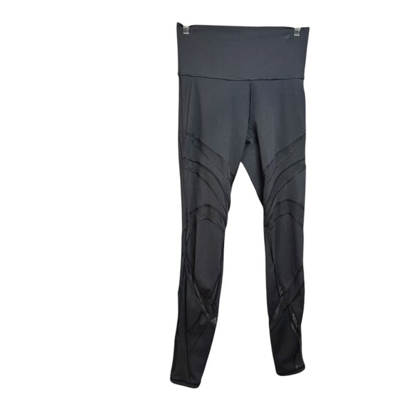 Lululemon Black Mesh Panel Leggings Size M – High Rise Athletic Pants - Picture 1 of 7